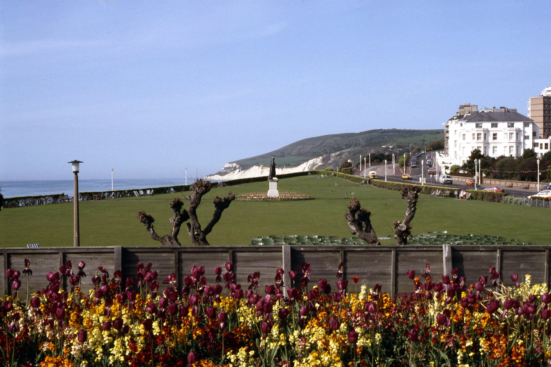 Western Lawns looking toward Eastbourne’s seafront hotels